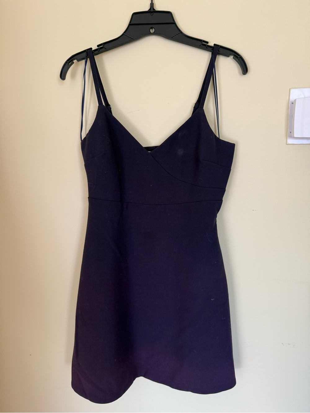 Likely Navy V-Neck Spaghetti-Strap Mini Dress